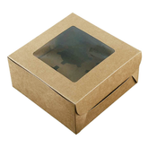Willow Kraft Paper Cup Cake Box for Home Dessert Shop  4 Cavities (10Pc Pack)